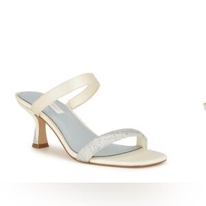 Nine West Cream and Silver Heels